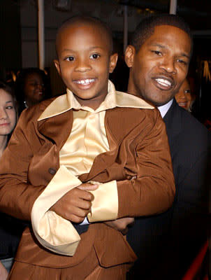 Jamie Foxx and C.J. Sanders at the Hollywood premiere of Universal Pictures' Ray