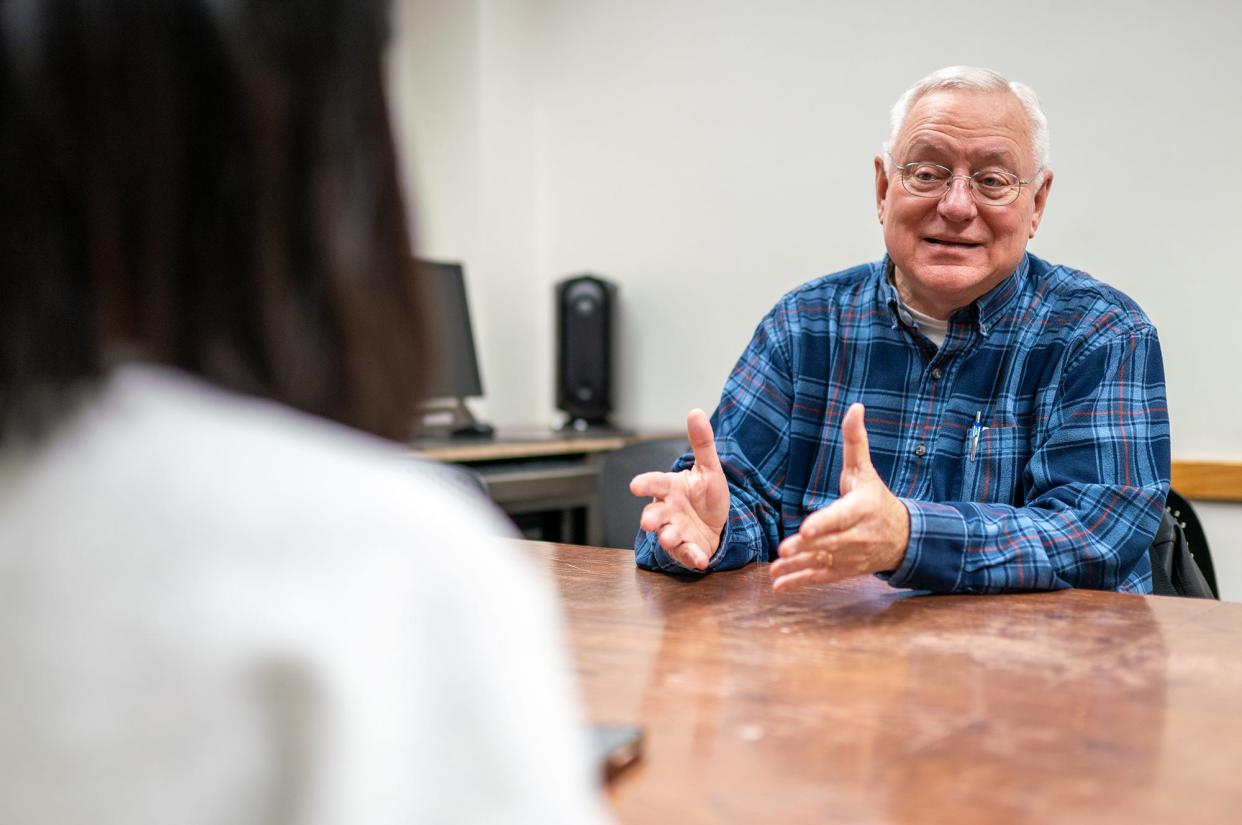 Former Michigan Sen. Rick Jones speaks about the upcoming election and issues that are important to voters during an interview at Michigan State University on Feb. 3, 2024.