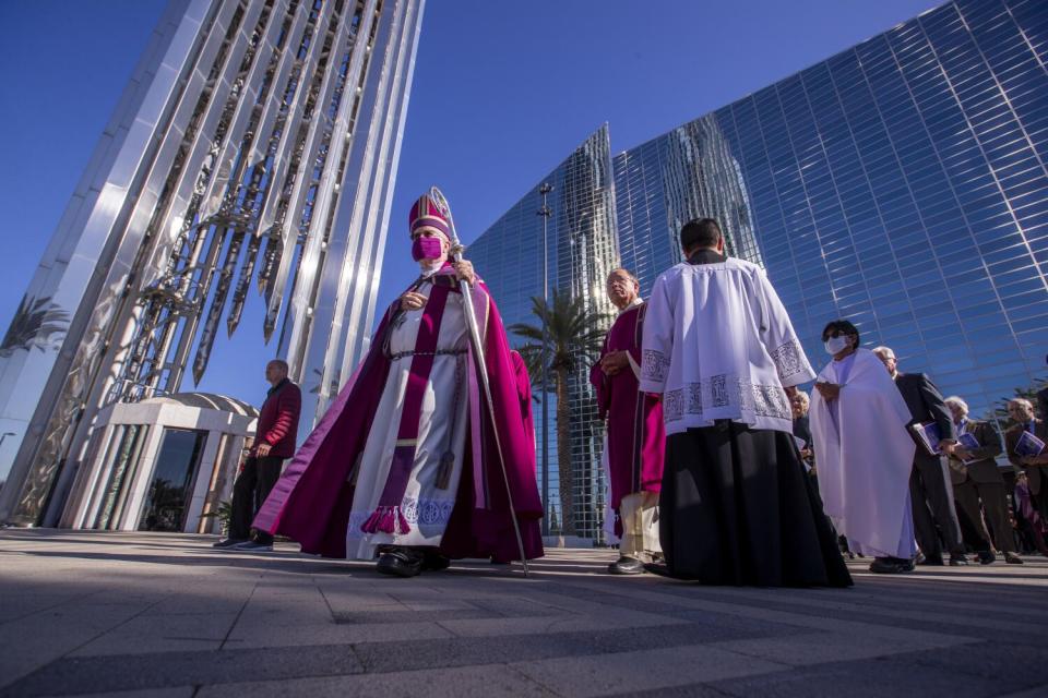 Diocese of Orange Bishop Kevin Vann at Christ Cathedral in Garden Grove.