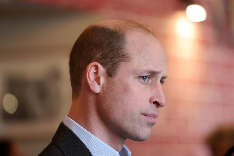 Prince William was among members of the royal family paying their respects (Getty Images)