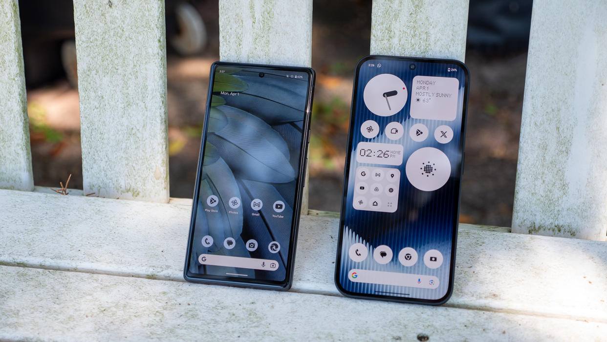  Comparing the Google Pixel 7a to the Nothing Phone 2a. 