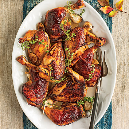 Molasses-Brined Roasted Chicken