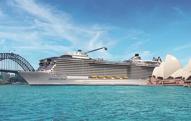 Cruising is big business in Australia and the Ovation of the Seas is just the newest and biggest ship to visit our shores. Photo: Supplied