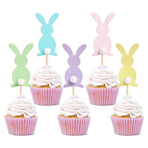 8) Easter Bunny Cupcake Toppers (40 Pieces)