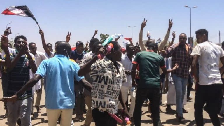 Protestas callejeras en Sudán.