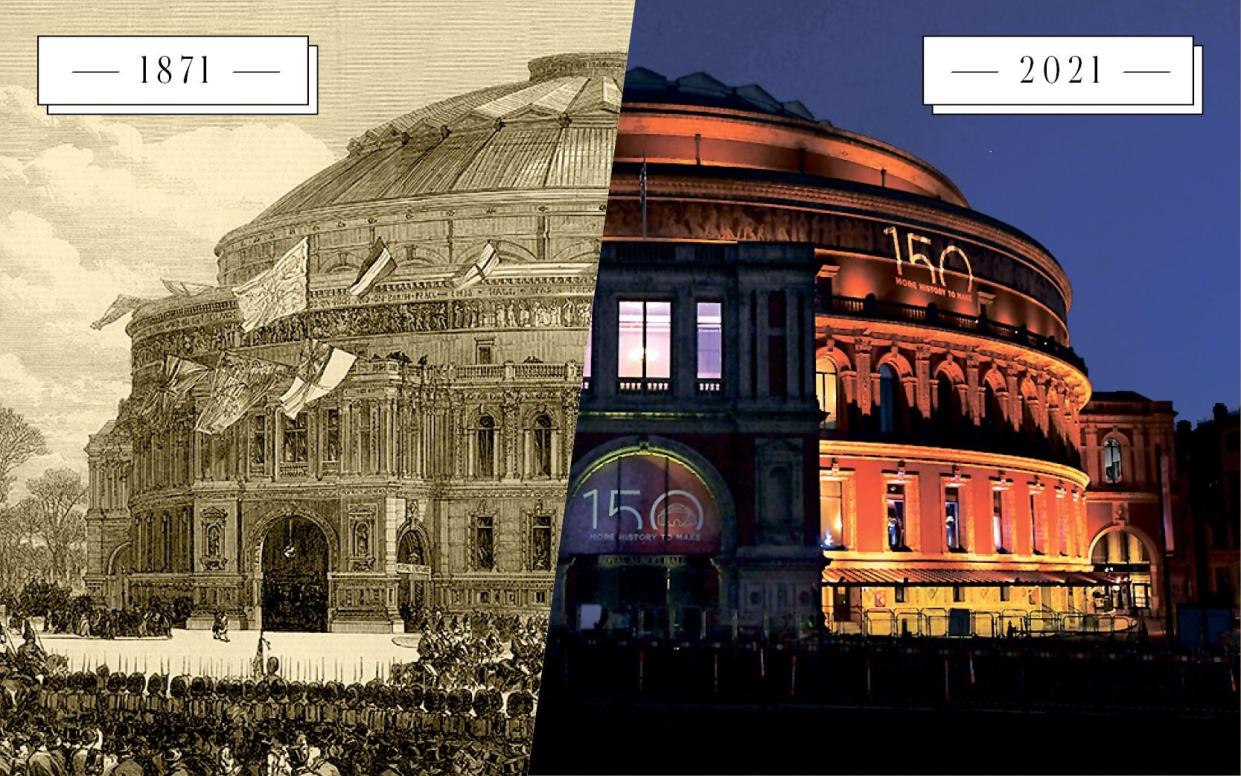 Then and now: the Albert Hall has been home to countless performances and exhibitions over the years - Illustrated London News Ltd/Mary Evans/ Getty