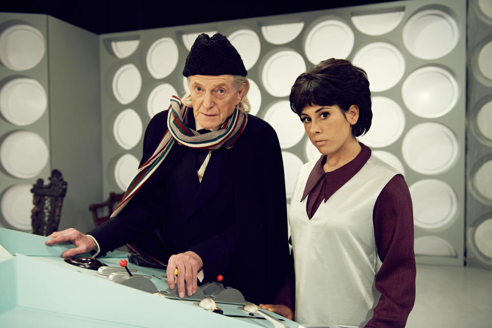 AN ADVENTURE IN SPACE AND TIME, l-r: David Bradley, Claudia Grant, 2013. ph: Hal Shinnie/©BBC/courtesy Everett Collection