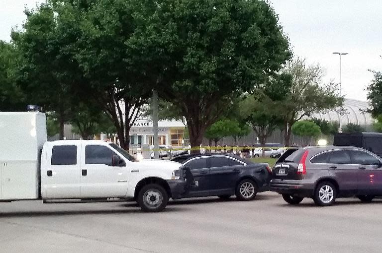 A view near the Curtis Culwell Center is seen in the distance on May 4, 2015 in Garland, Texas