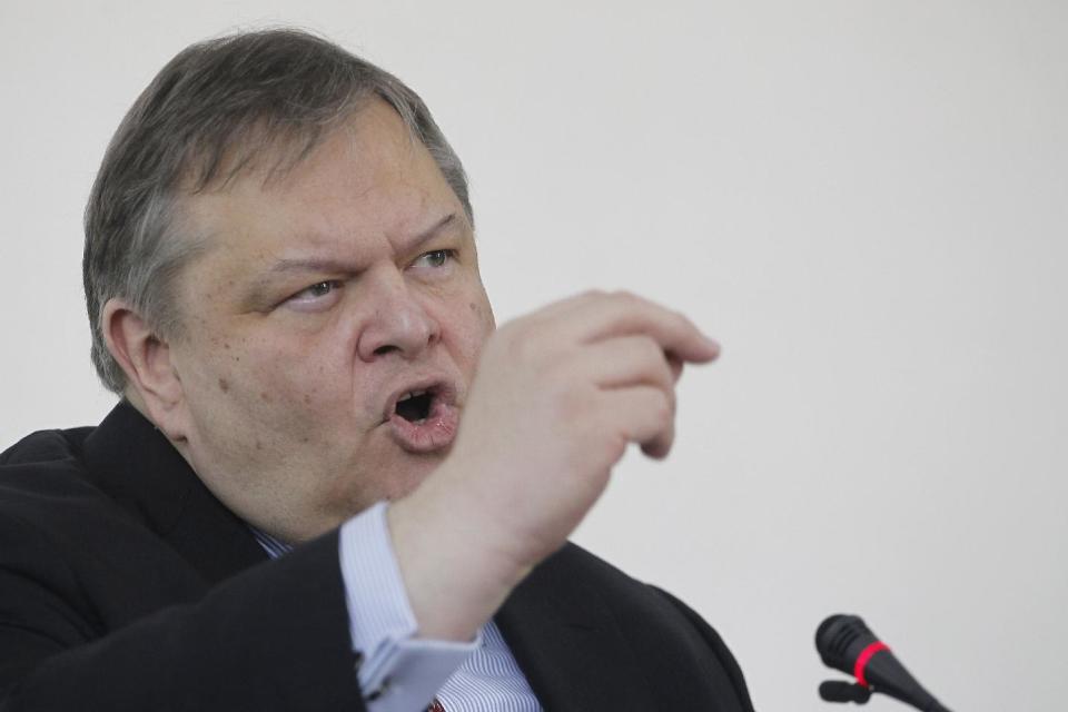 Greek Finance Minister Evangelos Venizelos speaks during a news conference in Athens, on Thursday, March 15, 2012. Venizelos said that he will ensure the country's commitments to international creditors are honored if he is part of the new government after general elections, expected in late April or early May.Venizelos is the only contender for the leadership of the majority socialist PASOK party in a vote this Sunday. Once he takes over the party helm, he will resign as minister to focus on the election campaign. (AP Photo/Petros Giannakouris)
