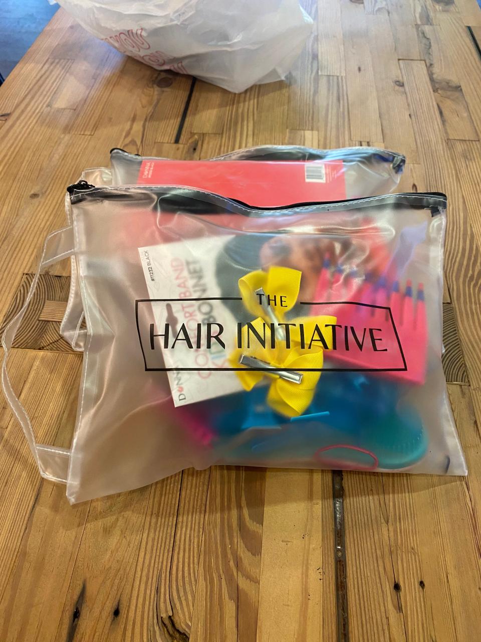 A girl's hair kit from The Hair Initiative. Families are provided one kit per child when they attend workshops with the nonprofit.