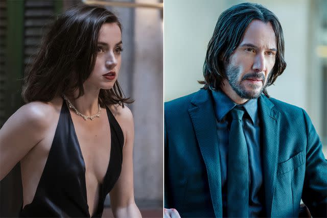 <p>Nicola Dove/MGM/Danjaq/Courtesy Everett; Murray Close/Lionsgate/Courtesy Everett </p> Ana de Armas in 'No Time to Die,' Keanu Reeves in 'John Wick 4'