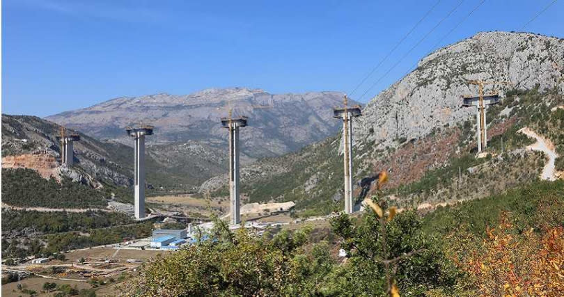 黑山向大陸借貸10億美元建造的高速公路，預估每公里造價2,380萬美元，堪稱世界最昂貴公路。（圖／新華社）