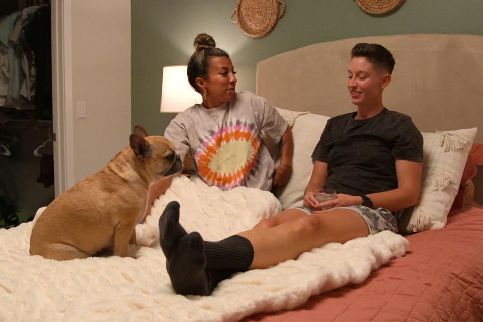 The Ultimatum: Queer Love. (L to R) Yoly Rojas, Xander Boger in episode 103 of The Ultimatum: Queer Love. Cr. Courtesy of Netflix © 2023