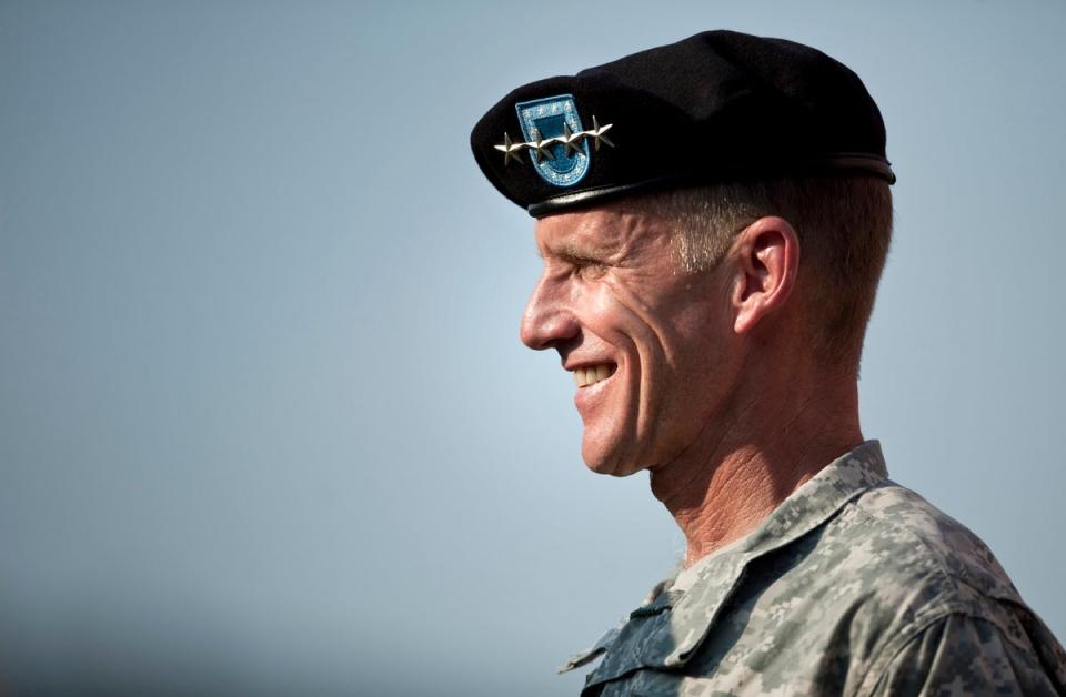 Retired military general Stanley McChrystal endorsed Biden in 2020 and has thrown his support behind Harris for the White House in 2024 (Getty Images)