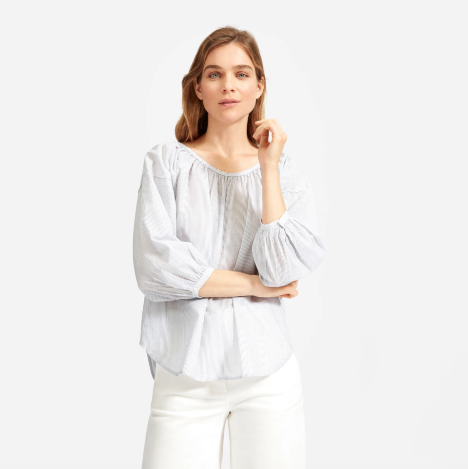 The Ruched Air Shirt. Image via Everlane.