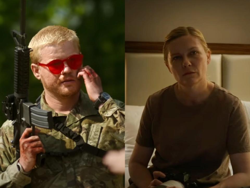 Jesse Plemons and Kirsten Dunst in "Civil War."