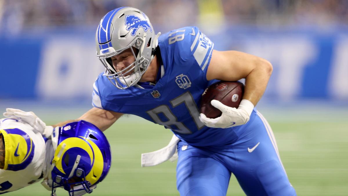 Sam LaPorta touchdown gives Lions 21-10 lead over Rams