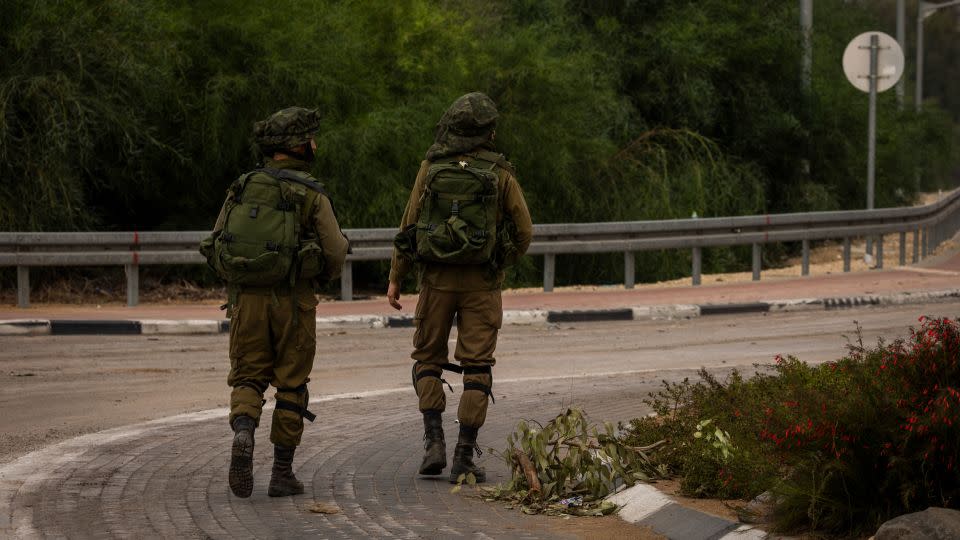 Israeli forces patrol areas along the Israeli-Gaza border.  - Ilia Yefimovich/picture alliance/dpa/Getty Images