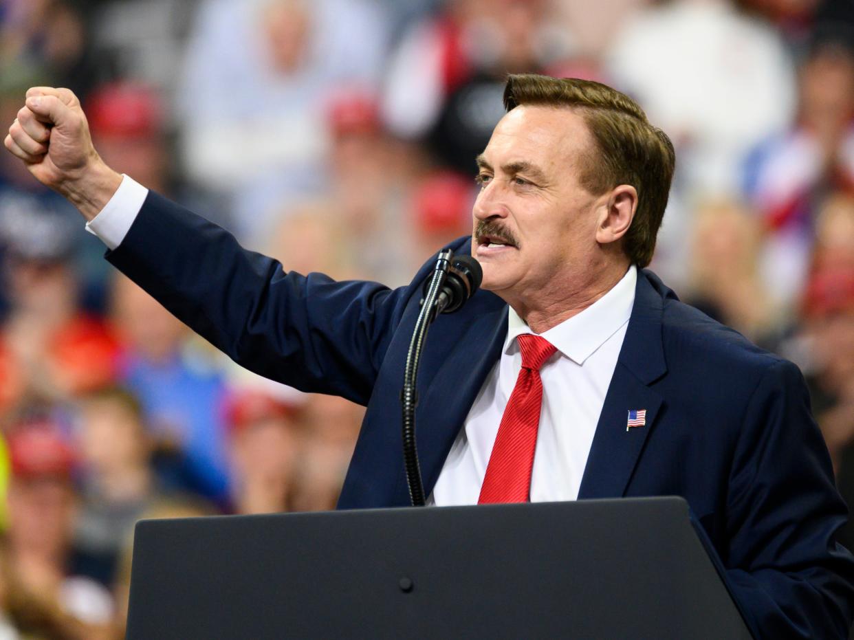 Mike Lindell, CEO of My Pillow  outlined how Trump supporters should work to pressure the electoral college to undermine the election result in Georgia (Getty Images)