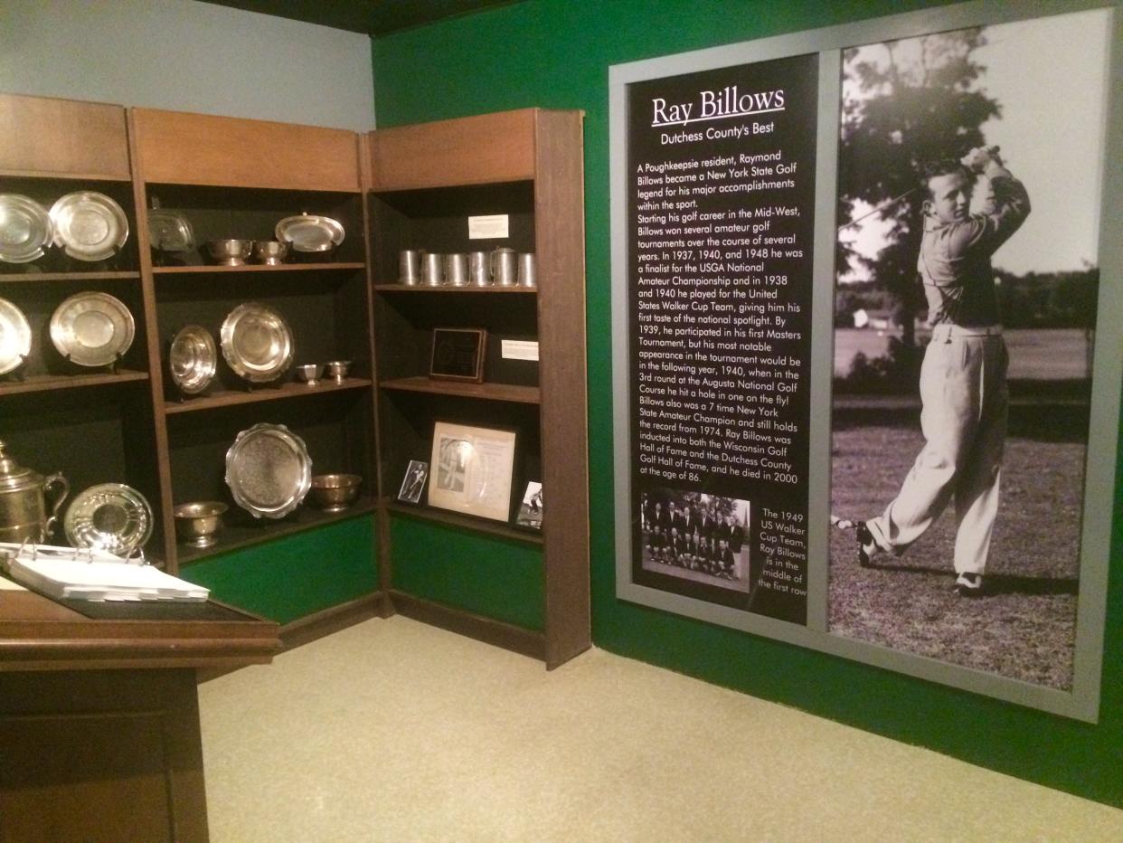 Ray Billows exhibit in the Dutchess County Sports Museum.