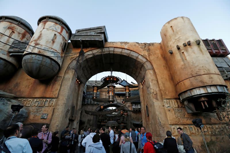 FILE PHOTO: Guests explore "Star Wars: Galaxy's Edge" at Disneyland Park in Anaheim