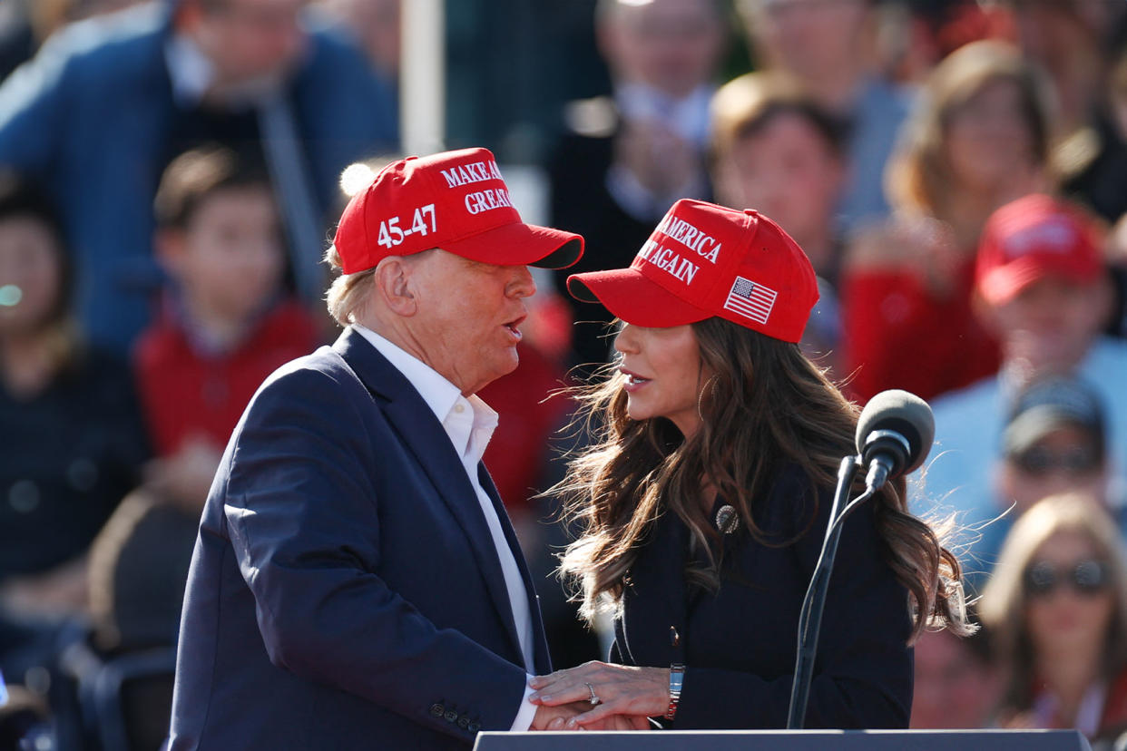 Donald Trump; Kristi Noem KAMIL KRZACZYNSKI/AFP via Getty Images