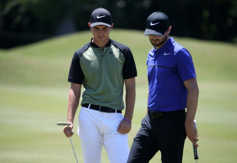 Ryan Ruffels (L) and Kyle Stanley share the lead at the Zurich Classic in New Orleans after starting their round with four bogeys