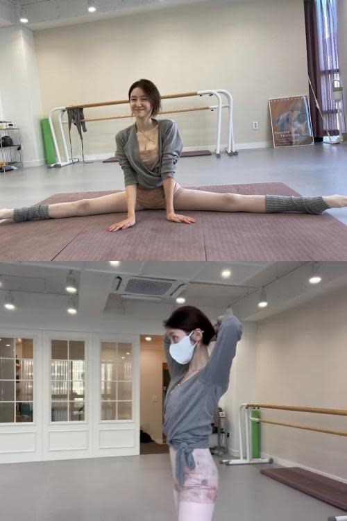 朴智賢昨日分享了練芭蕾的過程。（圖／翻攝自voyavivirel IG）