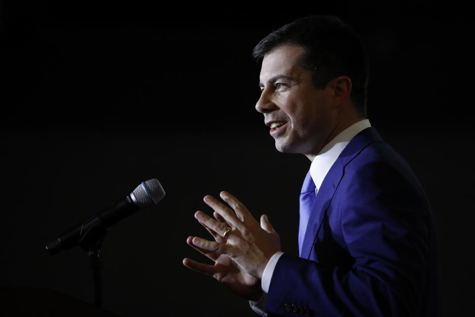 Former South Bend, Indiana, Mayor Pete Buttigieg speaks at a caucus night event, Feb. 22, 2020, in Las Vegas. (Photo: Patrick Semansky/ASSOCIATED PRESS)