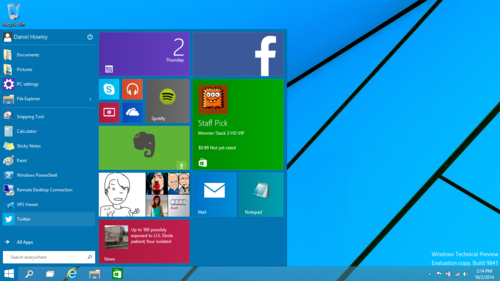 Windows 10 Start menu