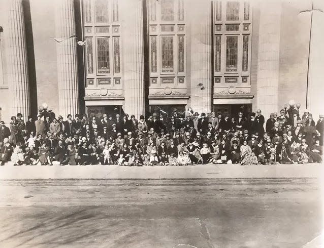 The Women's Missionary Society poses on the steps of the then-new Floral Heights United Methodist Church in 1925. The church will close at the end of April.