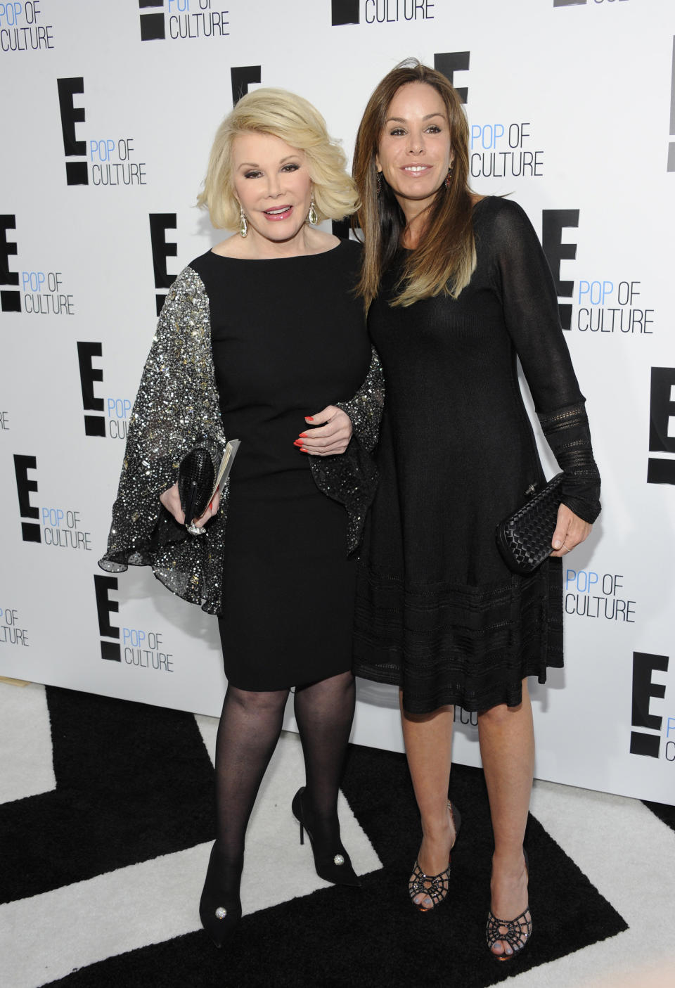 Joan Rivers and her daughter Melissa Rivers attend an E! Network upfront event at Gotham Hall on Monday, April 30, 2012 in New York. (AP Photo/Evan Agostini)