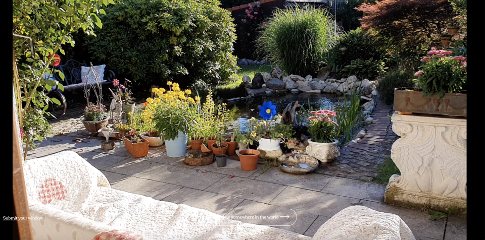 A dream patio in Bavaria, Germany. (Screenshot: WindowSwap)