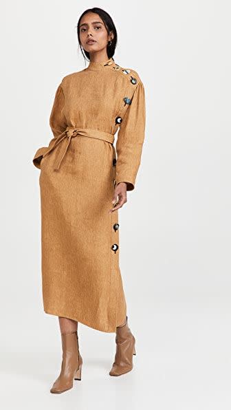 Linen Button Dress