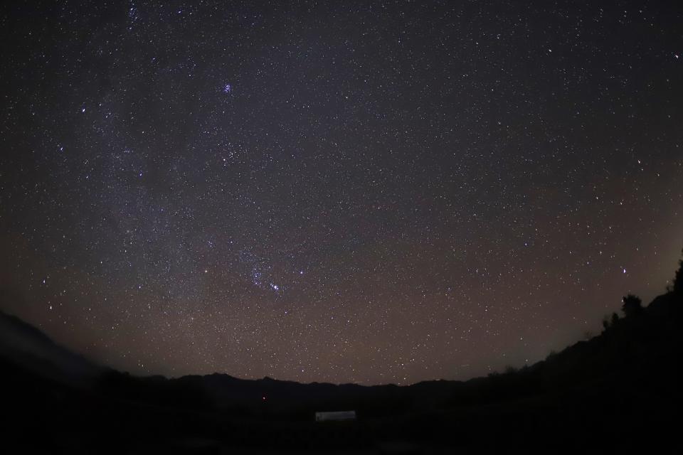 阿里山夜晚美麗的星空。   圖：嘉義林區管理處／提供