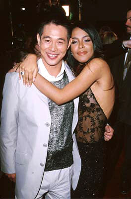 Jet Li and Aaliyah at the Westwood premiere of Warner Brothers' Romeo Must Die