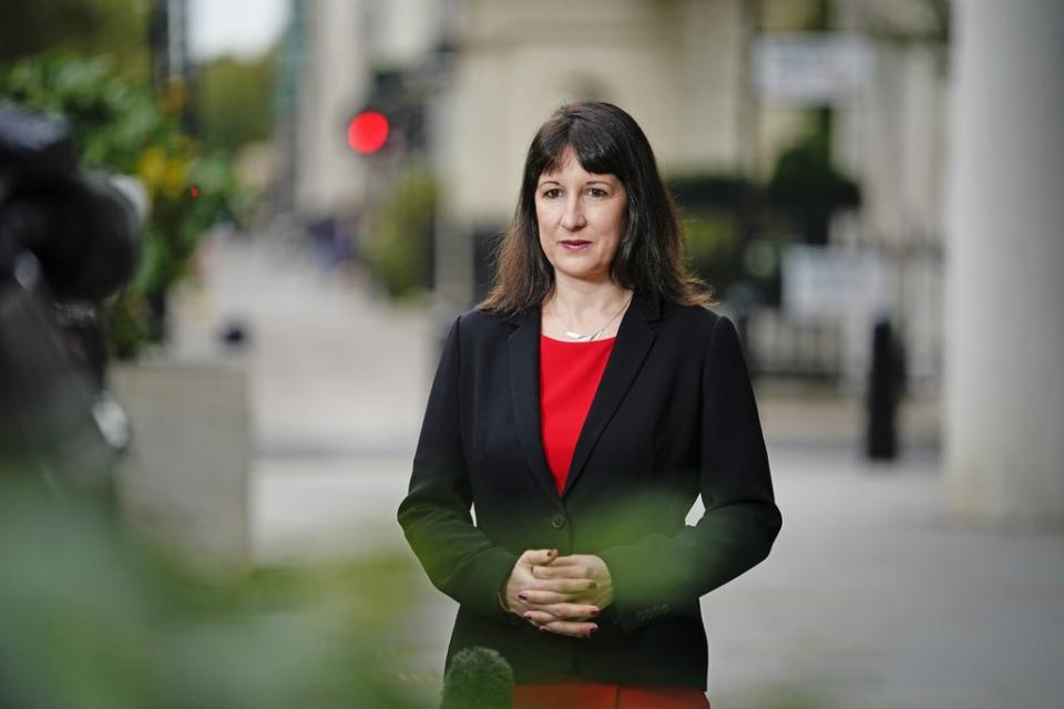 Rachel Reeves has hit out at Rishi Sunak’s plans to help people with young families (Aaron Chown/PA) (PA Wire)