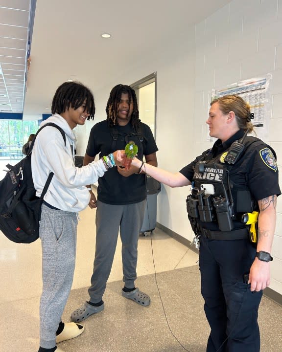 Five-O visiting Willow Spring High School (Fuquay-Varina Police Department)