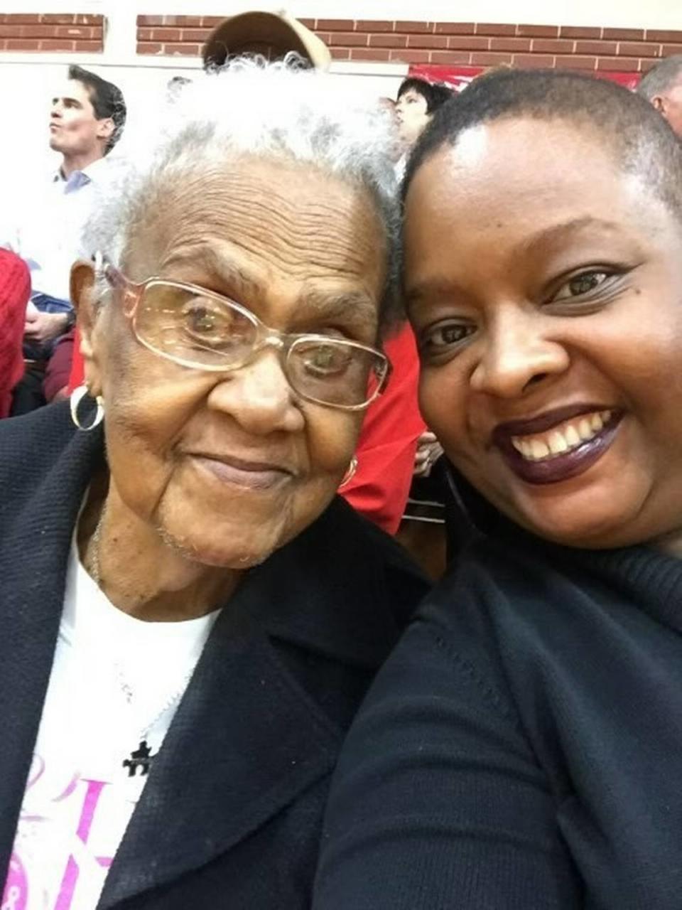 Juanita Gibson, left, with granddaughter Natasha El-Scari.