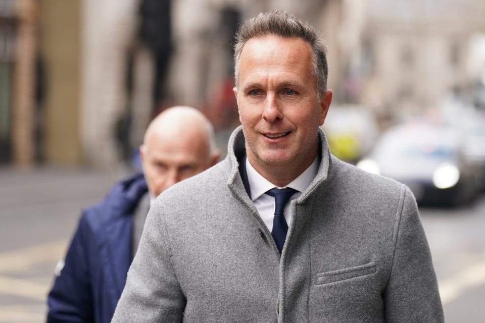 Michael Vaughan was cleared of using racist language towards former team-mates including Azeem Rafiq (James Manning/PA) (PA Wire)