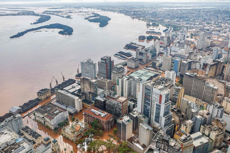 Una vista aérea de Porto Alegre