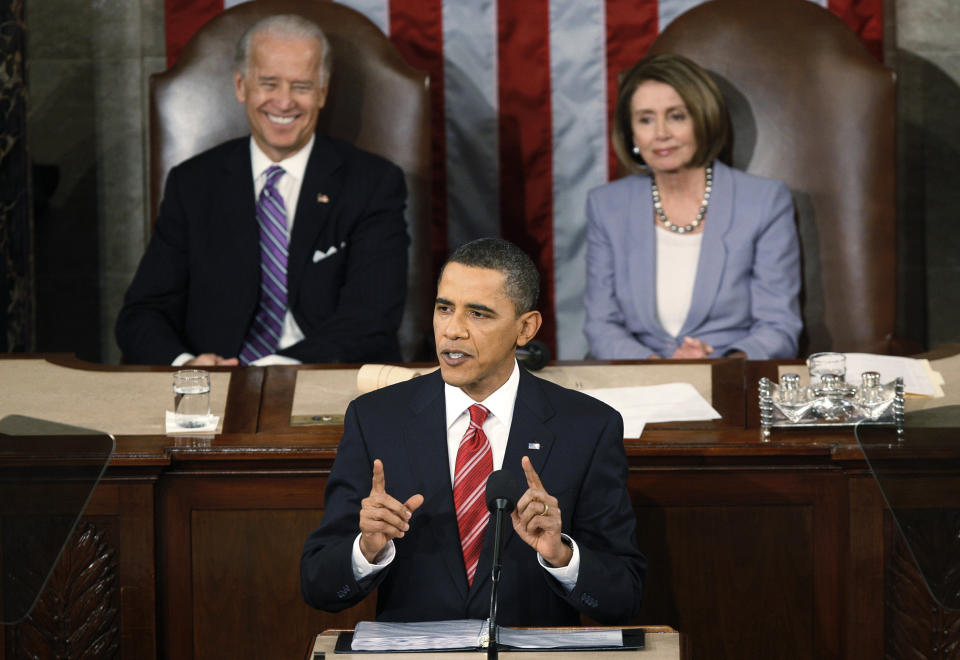 Barack Obama, Joe Biden and Nancy Pelosi 