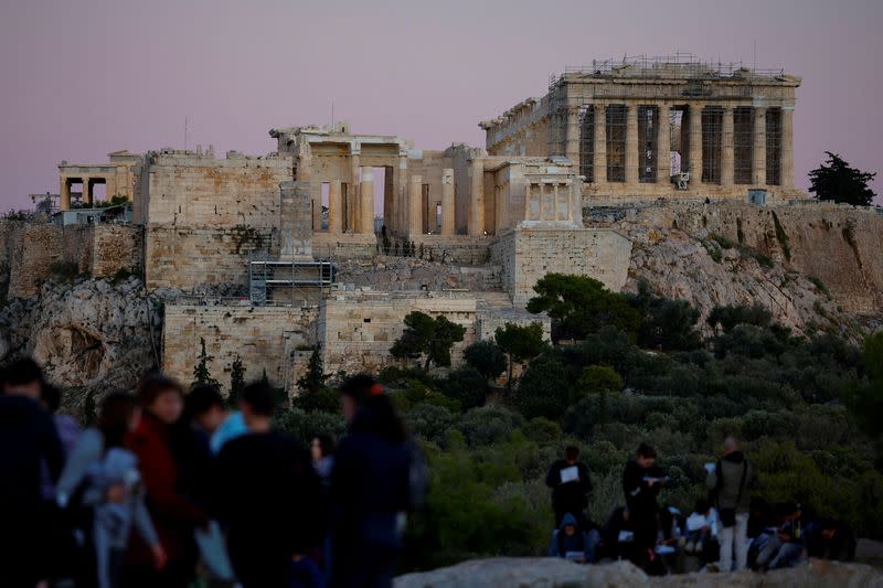 FILE PHOTO: A view of the Acropolis archaeological site and the Parthenon temple ruins in Athens