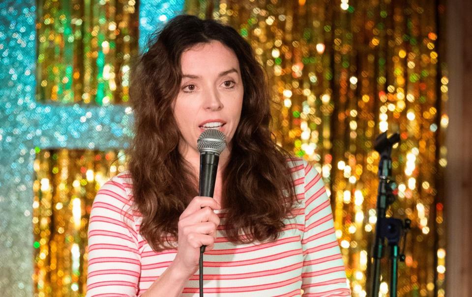 Bridget Christie on stage - Claire Haigh