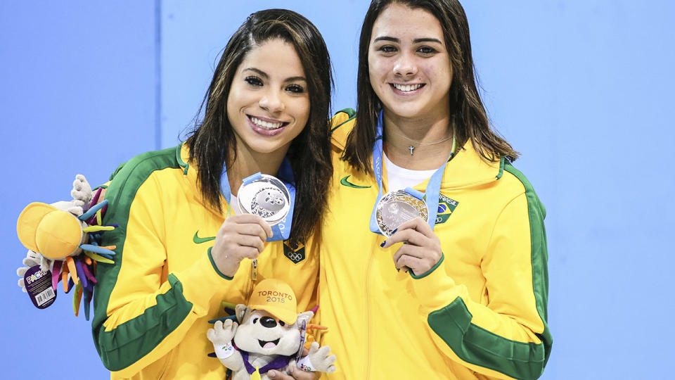 Ingrid Oliveira and Giovanna Pedroso at the Toronto 2015 Pan Am Games. (Photo by William Volcov/Brazil Photo Press/LatinContent/Getty Images)