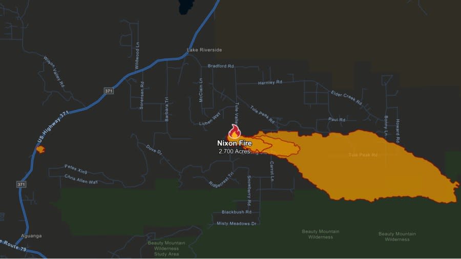 Nixon Fire in Riverside County