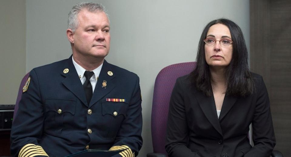 Ken Stuebing and Liane Tessier. Photo from The Canadian Press.