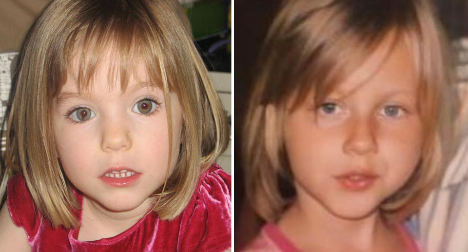 Madeleine McCann and Julia side by side.