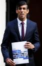 Britain's Chancellor of the Exchequer Rishi Sunak is seen at Downing Street in London