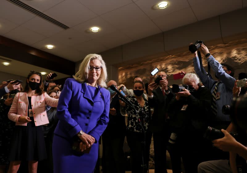 U.S. Representative Liz Cheney (R-WY) arrives on Capitol Hill in Washington